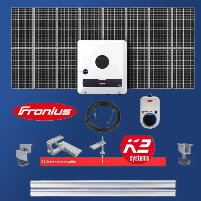 10,8 kWp napelemrendszer Fronius Symo Gen24 inverterrel és Wattpilot Go autótöltővel Expressz szállítás