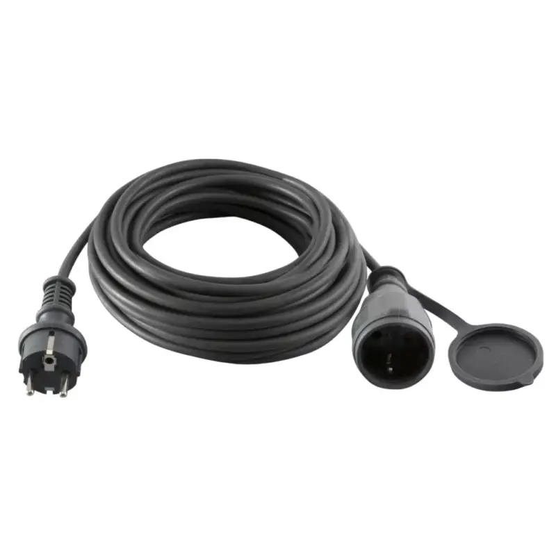 Home NV725BK hosszabbító gumikábel, 25 méter, H07RN-F, zárófedéllel, max. 3500 W, IP44, fekete Végkiárusítás